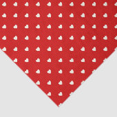 Niedlich Red White Heart Polka Dots Valentinstag Seidenpapier (Ausschnitt)