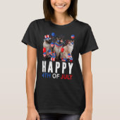 Niedlich Red White Siamese Cat Patriotic Happy 4t T-Shirt (Vorderseite)