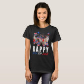 Niedlich Red White Siamese Cat Patriotic Happy 4t T-Shirt (Vorne ganz)