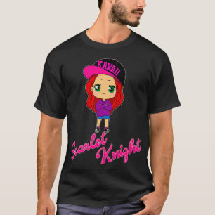 Niedlich Redhead Pink Kawaii Hat Chibi Premium  T-Shirt