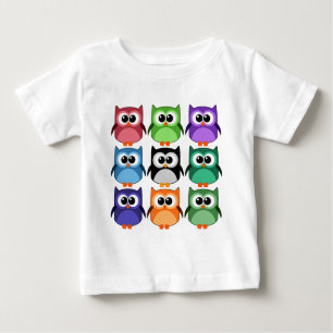 Niedlich! - Regenbogen der bunten Eulen Baby T-shirt