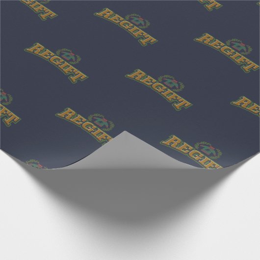 Niedlich Regift Funny Holiday Geschenkpapier (Ecke)