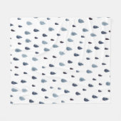 Niedlich regnen. Wasserfarbenes nahtloses Muster. Fleecedecke (Vorderseite (Horizontal))