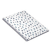 Niedlich regnen. Wasserfarbenes nahtloses Muster. Notizblock (Rechte Seite)