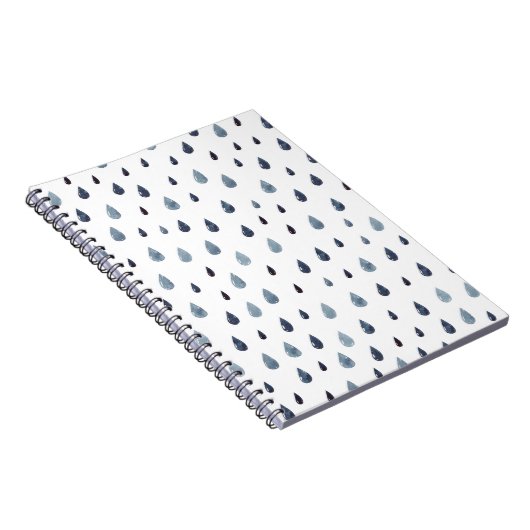 Niedlich regnen. Wasserfarbenes nahtloses Muster. Notizblock (Rechte Seite)