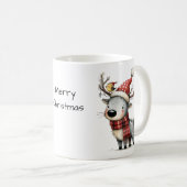 Niedlich Reindeer Frohe Weihnachten Kaffeetasse (VorderseiteRechts)