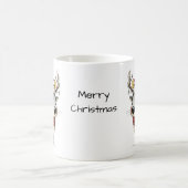 Niedlich Reindeer Frohe Weihnachten Kaffeetasse (Mittel)
