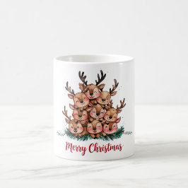 Niedlich Reindeer Frohe Weihnachten Kaffeetasse