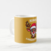 Niedlich Reindeer Frohe Weihnachtsgestaltung Kaffeetasse (Vorderseite Links)