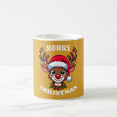 Niedlich Reindeer Frohe Weihnachtsgestaltung Kaffeetasse (Mittel)