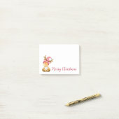 Niedlich Reindeer Gnome Frohe Weihnachten Post-it Klebezettel (Auf Schreibtisch)