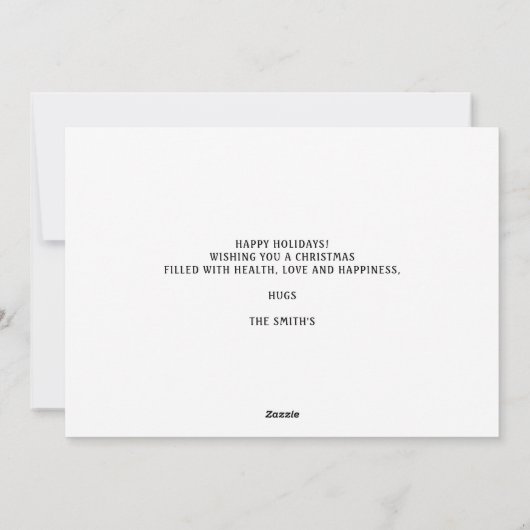 Niedlich Reindeer Snowman Frohe Weihnachten (Rückseite)