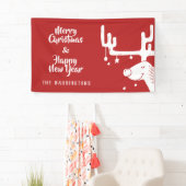 Niedlich Reindeer-Weihnachtsbanner Banner (Insitu)