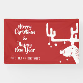 Niedlich Reindeer-Weihnachtsbanner Banner