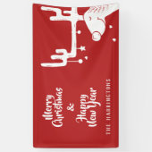 Niedlich Reindeer-Weihnachtsbanner Banner (Vertikal)