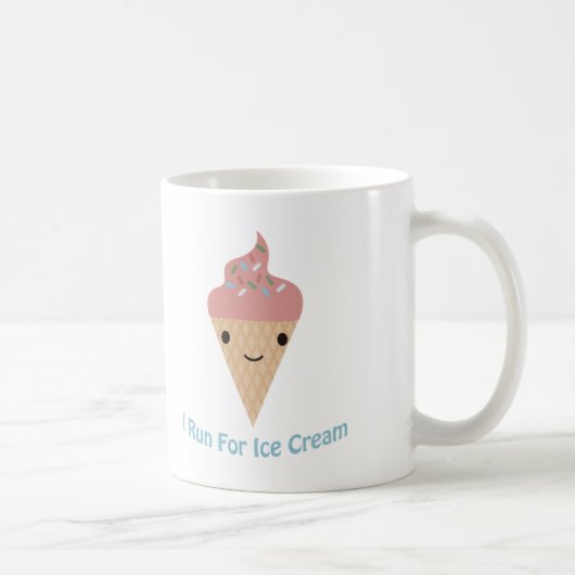 Niedlich renne ich auf Eis Kaffeetasse (Rechts)