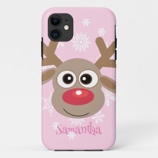 Niedlich Rentier Cartoon Weihnachtslustig Girly Pi Case-Mate iPhone Hülle (Rückseite)