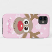 Niedlich Rentier Cartoon Weihnachtslustig Girly Pi Case-Mate iPhone Hülle (Rückseite (Horizontal))