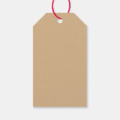 Niedlich Rentier Minimalistisch Face Brown Geschenkanhänger (Rückseite)