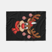 Niedlich Rentier Weihnachtsnose Rudolph Xmas Kinde Fleecedecke (Vorderseite (Horizontal))