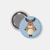 Niedlich Rentier Winter Holiday Magnet (Vorderseite/Rückseite)
