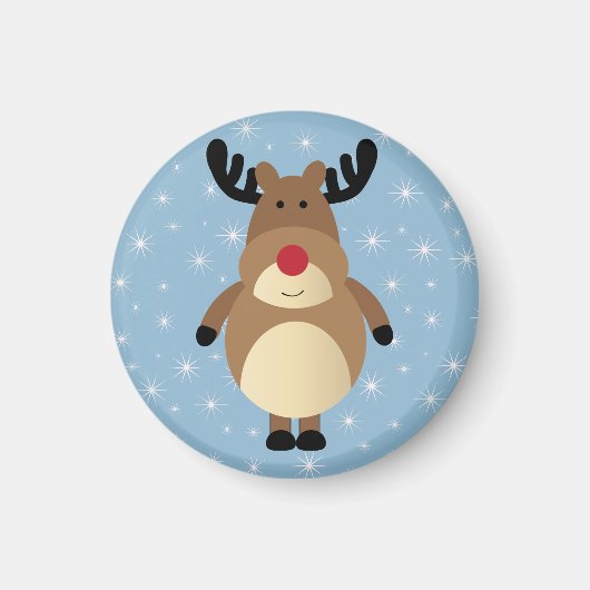 Niedlich Rentier Winter Holiday Magnet (Vorne)