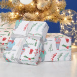 Niedlich Rentier Woodland Animal Christmas Geschenkpapier<br><div class="desc">Niedliches Waldrentiermuster mit Heiligen,  Fingern und Weihnachtsbäumen. Ein festliches Muster,  das die Kleinen in dieser Ferienzeit sicherlich begeistern wird.</div>