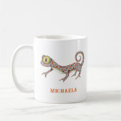 Niedlich Reptil Personalisiert Kaffeetasse (Links)