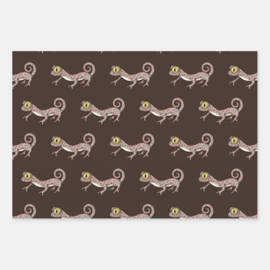 Niedlich Reptile Gecko Geschenkpapier Set (Vorderseite 2)