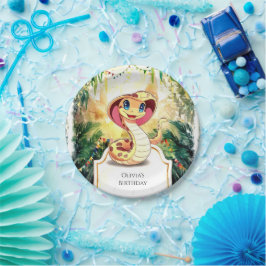 Niedlich Reptiles Snake Geburtstag Pappteller