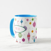 Niedlich Retro 1960er Weihnachtsschmuck Personalis Tasse (Vorderseite Links)