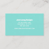 Niedlich Retro Aquamarin rosa orangefarbene Pilze  Visitenkarte (Rückseite)