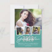 Niedlich Retro Aquamariner floraler Abschluss Foto Ankündigung (Vorderseite)