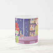 Niedlich Retro Art Romantik Bar Nightlife Cartoon Mattglastasse (Mittel)