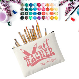 Niedlich Retro Art Teacher Ivory White Personalisi Zubehörtasche