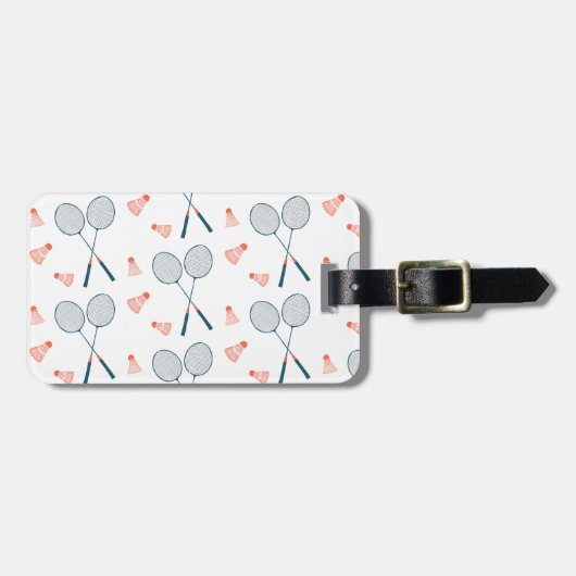 Niedlich Retro Badminton Birdie Racquet CUSTOM Gepäckanhänger (Vorderseite horizontal)