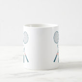 Niedlich Retro Badminton Birdie Racquet INDIVIDUEL Kaffeetasse (Mittel)