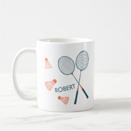 Niedlich Retro Badminton Birdie Racquet INDIVIDUEL Kaffeetasse