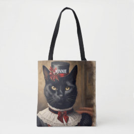 Niedlich Retro Black Cat Christmas Tasche