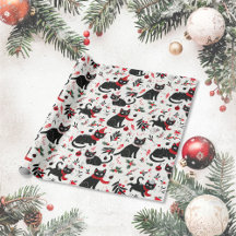 Niedlich Retro Black Cats Weihnachten