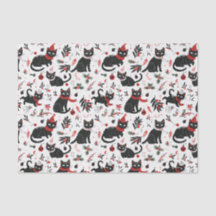 Niedlich Retro Black Cats Weihnachten