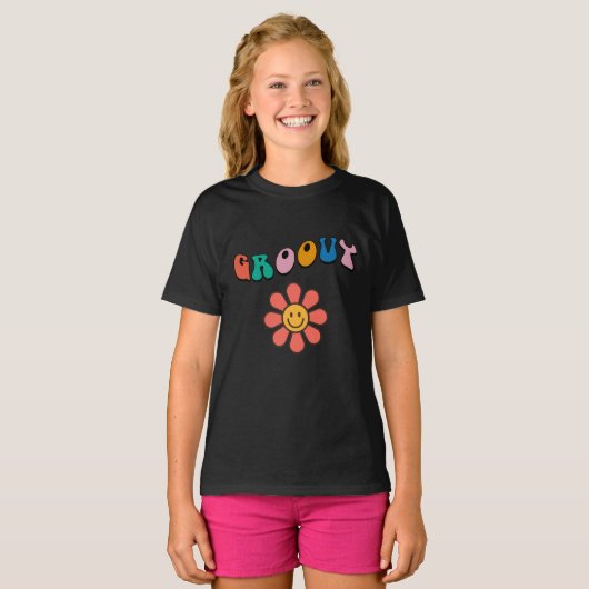 Niedlich Retro Blume Groovy T-Shirt (Vorne ganz)