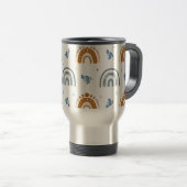 Niedlich Retro Boho Celestial Muster Personalisier Reisebecher (VorderseiteRechts)