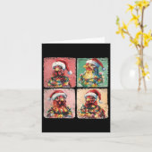 Niedlich Retro Boho Chickens Weihnachtslicht Funny Karte (Gelbe Blume)