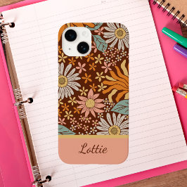 Niedlich Retro Boho Floral Girly Case-Mate iPhone 14 Hülle
