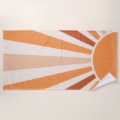 Niedlich Retro Boho Sunshine Strandtuch (Vorderseite)