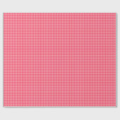 Niedlich Retro Bright Red Gingham Kariertes Muster Geschenkpapier (Flach)