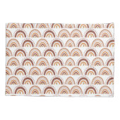 Niedlich Retro Brown Boho Rainbow Whimsisches Must Kissenbezug (Rückseite)