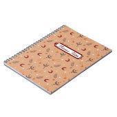 Niedlich Retro Brown Boho Whimsise Name Personalis Notizblock (Linke Seite)