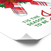 Niedlich Retro Christmas Candy Cane Wall Art Fotodruck (Ecke)